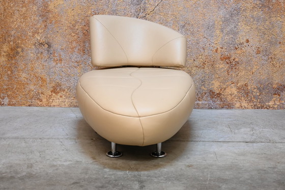 Image 1 of Chaise longue Leolux Kikko en cuir beige