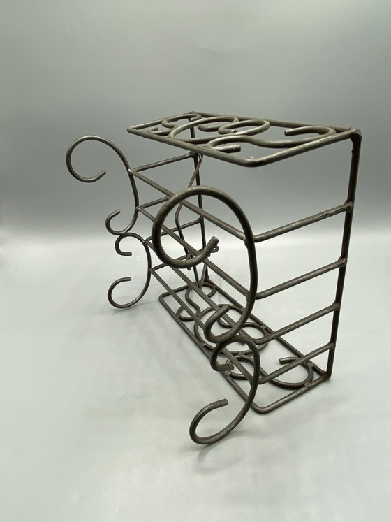 Mid-Century Metal Scrolled Organizer Basket – Decorative Objects, Mid Century Modern (photo 4 of 6)