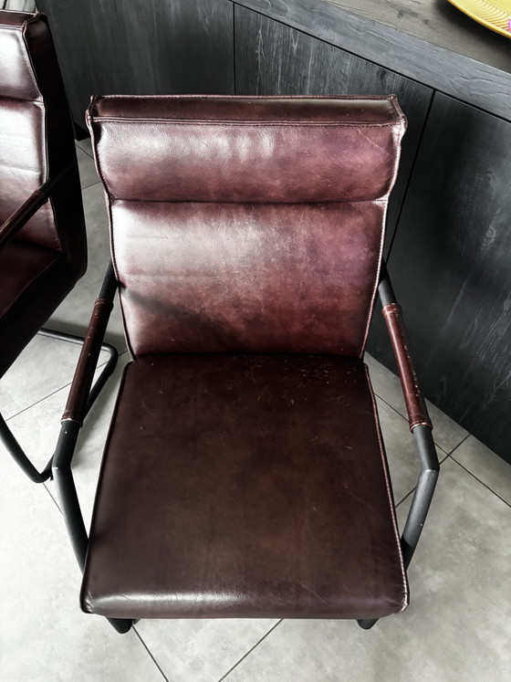 6 fauteuils en cuir de Goossens – Chaises de salle à manger, Leather, Metal (photo 4 of 9)