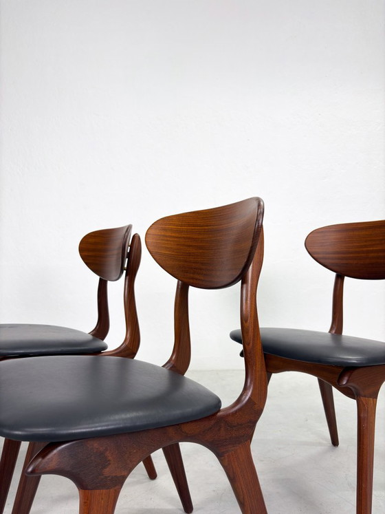Set 'Snavel' Esszimmerstühle von Louis van Teeffelen – Wood, Leather (photo 10 of 20)