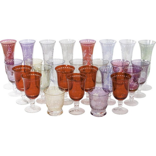 Set of vintage glasses, France