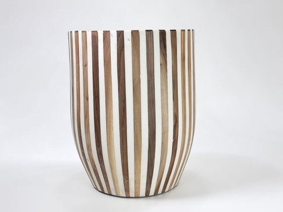 Image 1 of Tavolino in legno e resina fatto a mano – Handgemaakte Hout & Resin Bijzettafel