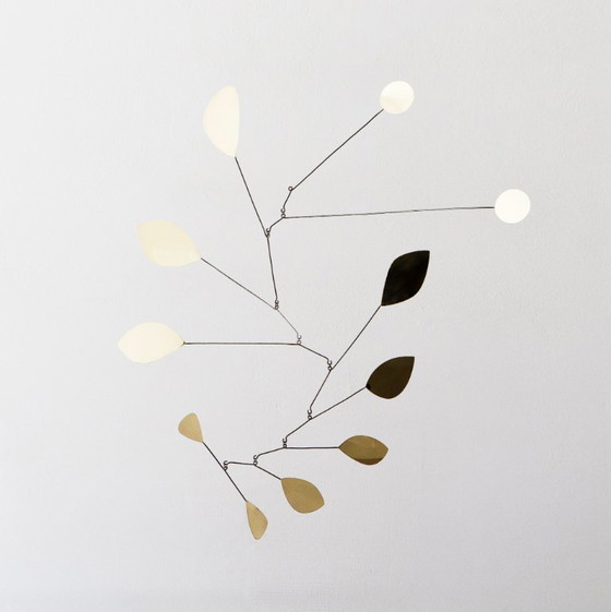 Image 1 of Large mobile sculpture of brass petals