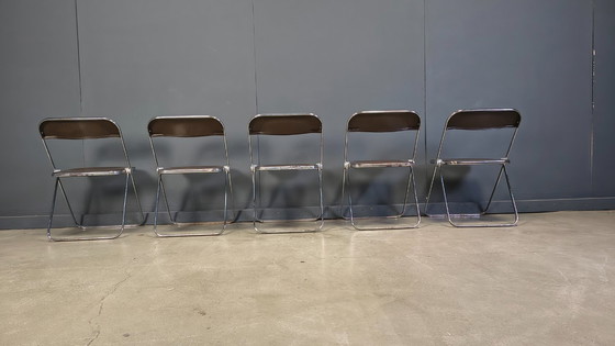 Image 1 of Vintage  folding chairs plia Giancarlo Piretti for castelli, 1970s, set of 5