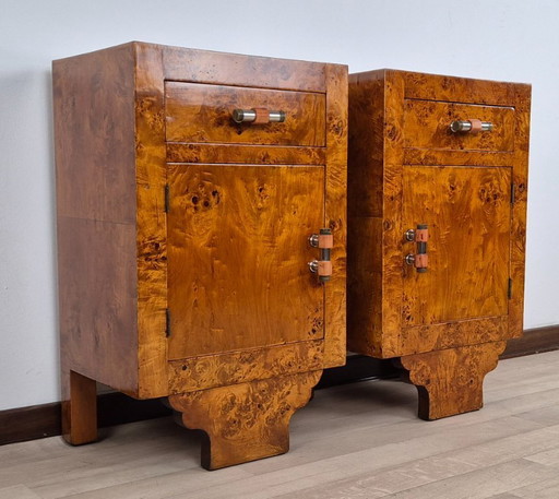 Venetian Art Deco Cubist Nightstands