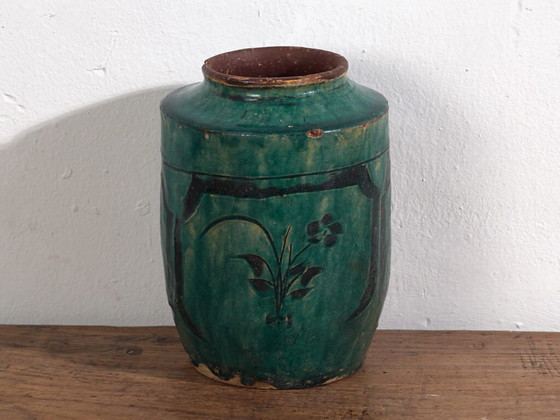 Antieke Chinese vaas met plantaardige details (ca. 1820) #11 – Vazen, Ceramic (photo 23 of 40)