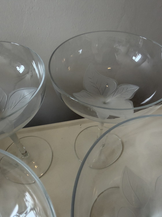 Image 1 of Set of 4 coupe champagne glasses