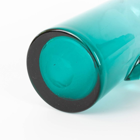 Jarra de cristal turquesa portuguesa de la década de 1960 – Vasos y jarras, Glass (photo 13 of 15)