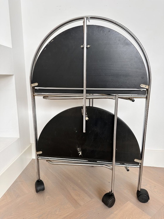 Desserte vintage pliable - noir & chrome - années 60/70 – Bremshey & co, Metal, Plastic (photo 5 of 6)