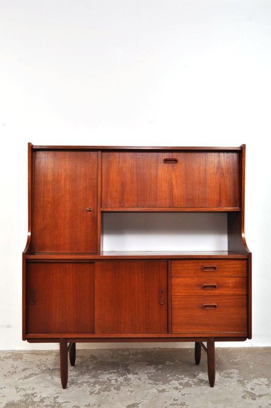 Image 1 of Vintage medium highboard in teak, 1960s