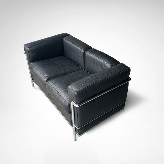 Image 1 of LC2 2-Sitzer-Sofa von Le Corbusier et al. für Cassina, 1990er Jahre