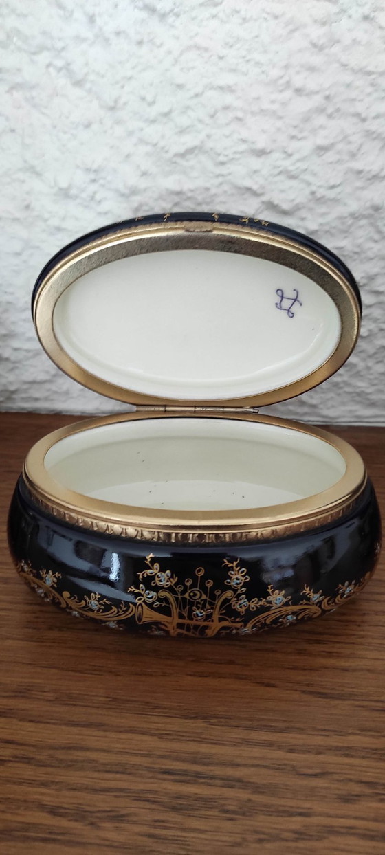 Image 1 of Conjunto Decor de Sèvres: reloj, lámpara y joyero