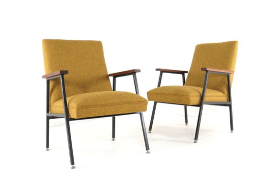 Vintage Gispen Genie Armchair Newly Upholstered Restored – Metal (photo 13 of 13)