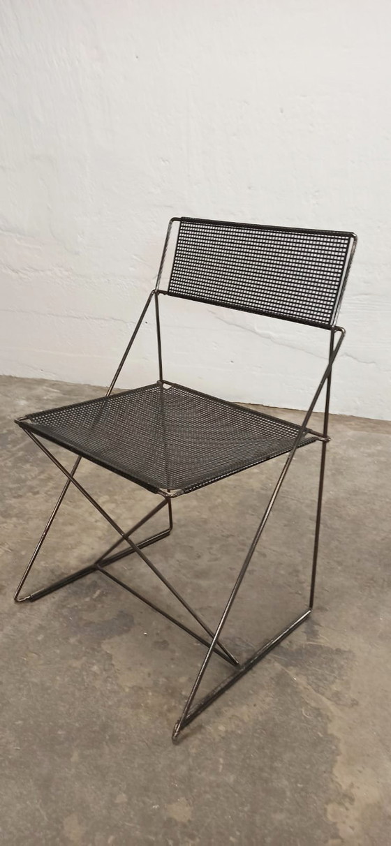 Image 1 of Niels Jørgen Haugesen X Line perforated metal chair 