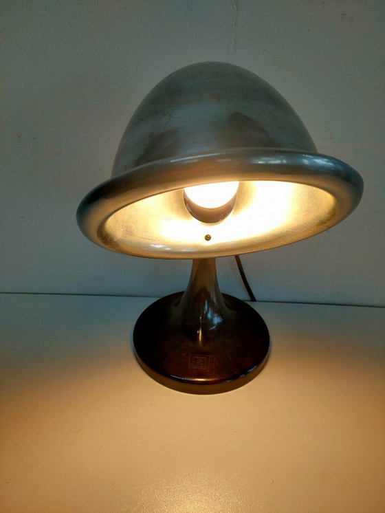 Image 1 of Rare industrial Bauhaus (style) 1950s-60s table lamp by Fritz Pendorff (GDR) with Bakelite base