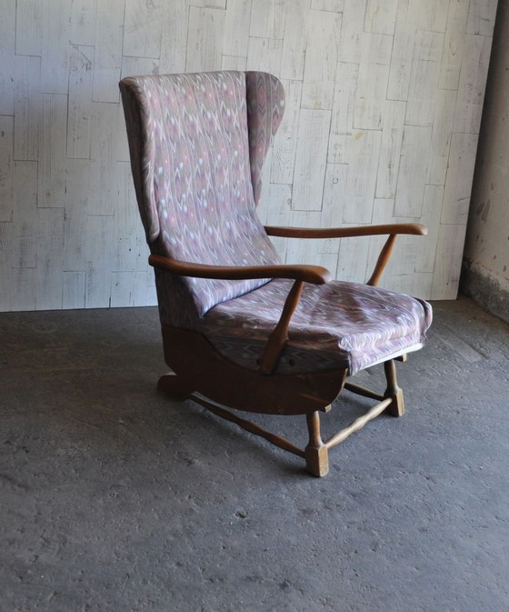Sedia a Dondolo in Legno Mid-Century, Anni '50 – Sedie a dondolo, Mid Century Modern (photo 8 of 8)