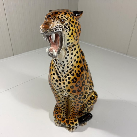 Grande Leopardo in Ceramica Italia Anni '70 – Oggetti decorativi (photo 12 of 16)