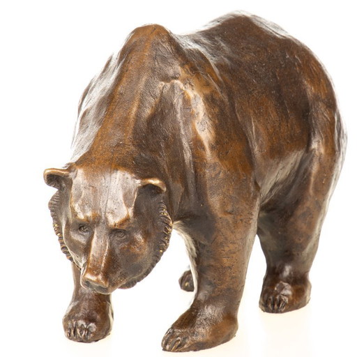 Statue d'ours de la Bourse en bronze sur la Börsenplatz