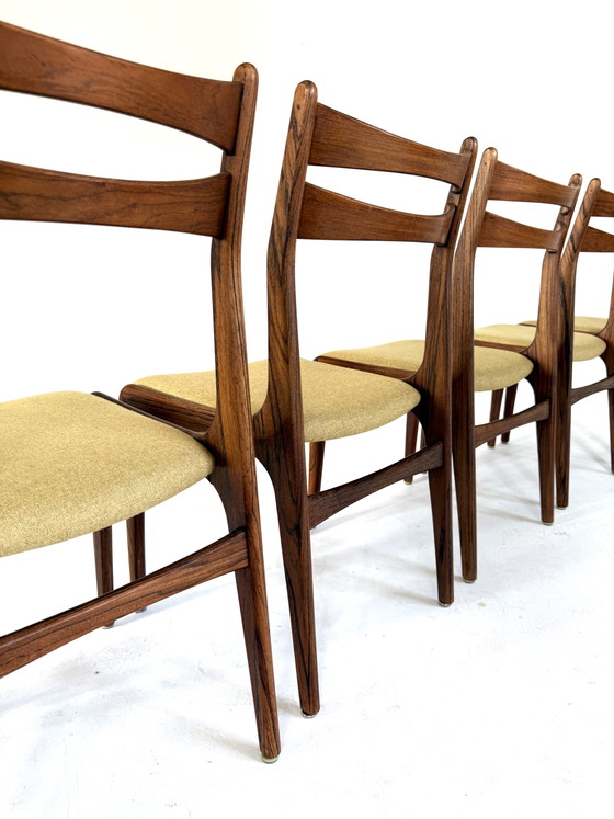 Set di 6 sedie da pranzo danesi restaurate anni ‘60 – Legno, Lana (photo 7 of 15)