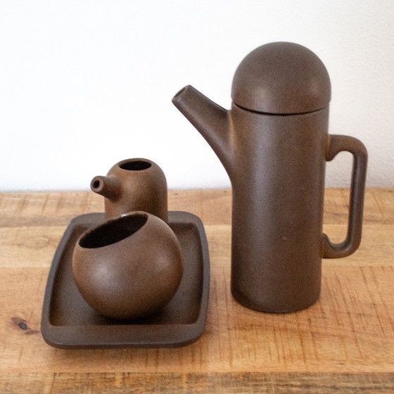 Image 1 of Servizio da caffè vintage in ceramica di Theo Potmeer, design modernista olandese.