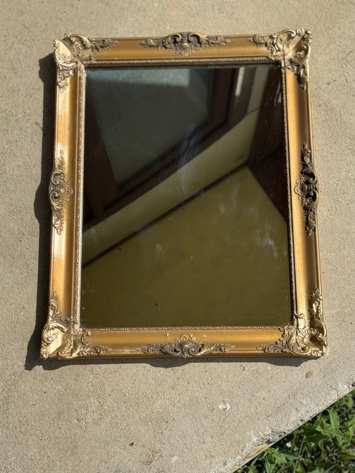 Kleiner Biedermeier Holzspiegel