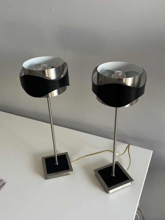 Image 1 of Set of 2 Vintage EGLO "Catwalk" Table Lamps – Postmodern Design (80s/90s)