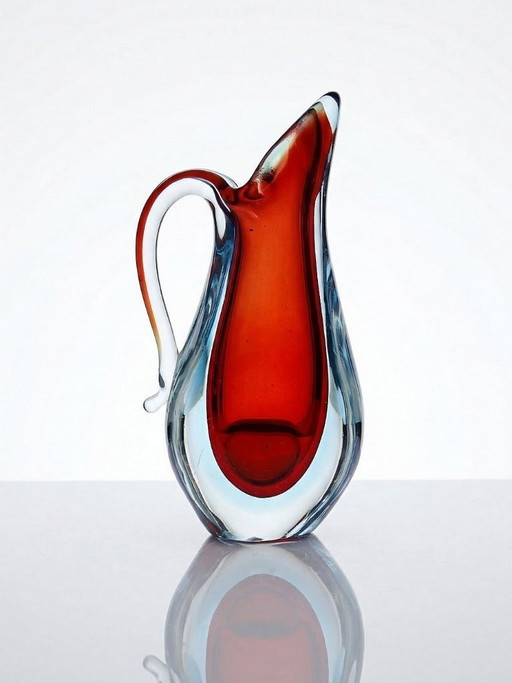 Sommerso pitcher vase att. Flavio Poli, Murano 1960-1970