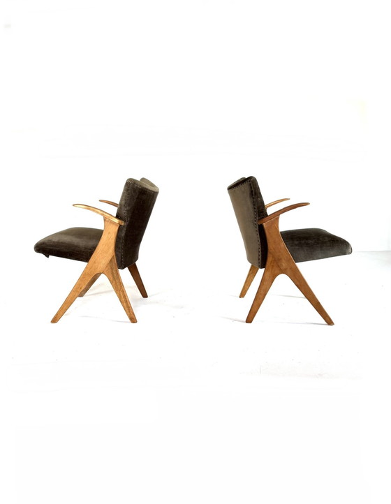 Image 1 of 2x vintage Penguin armchairs, Carl Sasse, Casala '60
