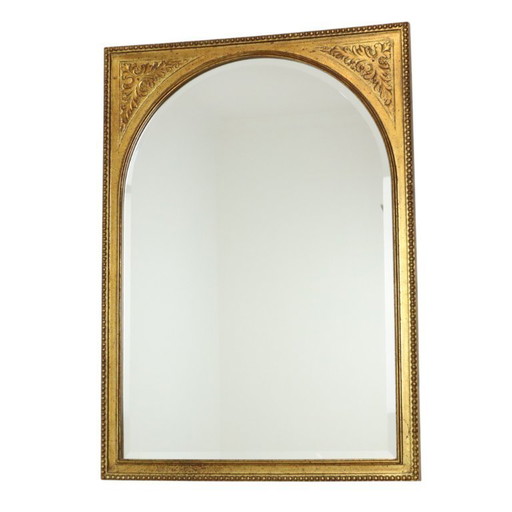 Vintage Gouden Deknudt Spiegel Facetgeslepen 78cm