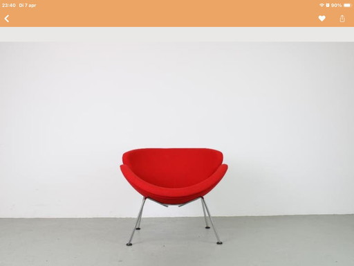 Artifort Orange Slice armchair, red