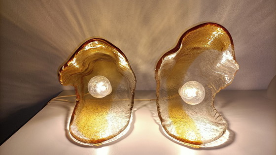 Image 1 of Pair of La Murrina Shell lamps from the 1970s