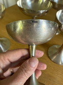 6 coupes/coupes à glace argentées Wiskemann