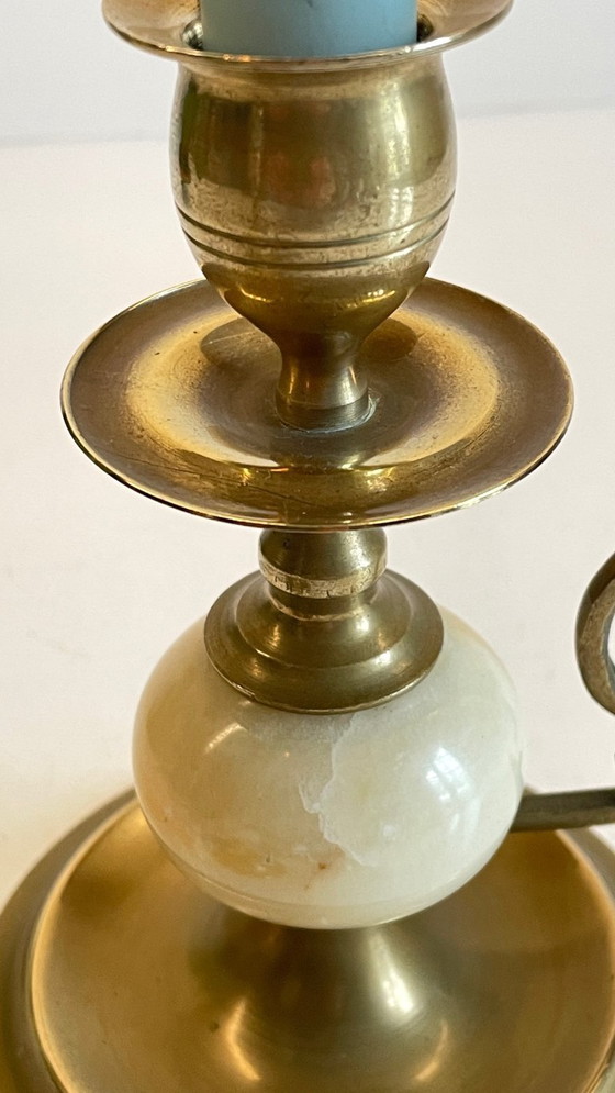 Image 1 of Candelieri vintage in onice, marmo e ottone