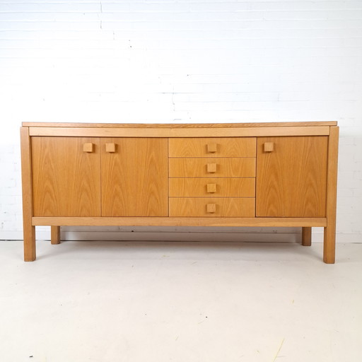 Buffet brutaliste vintage en chêne des années 1970