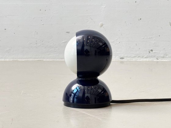 Image 1 of Eclisse table lamp, dark blue, by Vico Magistretti for Artemide, Italy, 1960s