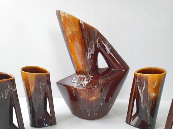 Image 1 of PRACHTIG SINAASAPPELSERVICE UIT DE JAREN 1960, MODERNISTISCHE VINTAGE KERAMIEK