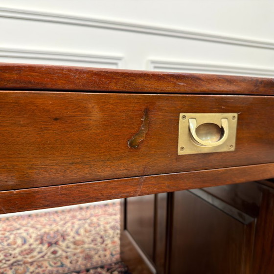 Classic English Desk with Black Leather – Wood (photo 17 of 18)