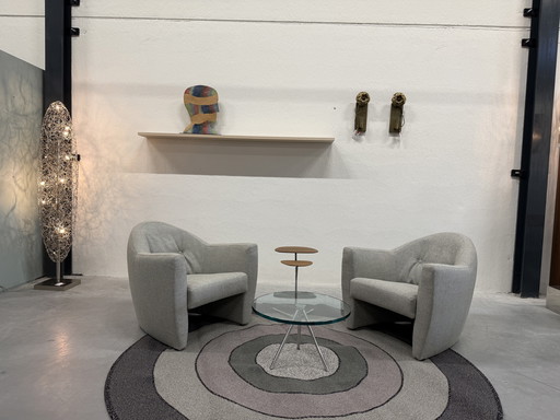 2 Leolux Carabas Fauteuils Nomad stof 