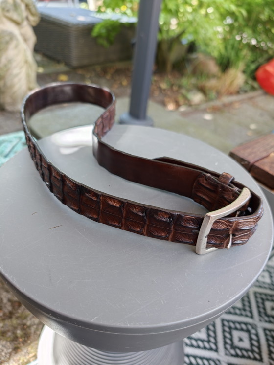 Image 1 of Original Croco Belt Paolo Vitale Brown size 90