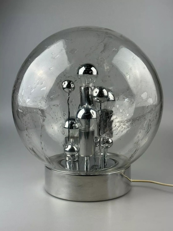 Image 1 of 60s 70s table lamp ball lamp Doria "Big Ball" glass space age design