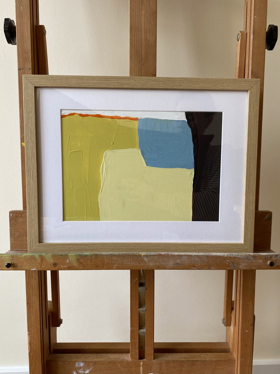 Image 1 of Framed abstract painting 40 x 30 cm