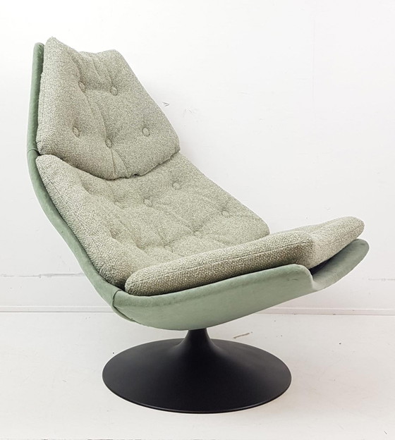 Artifort F588 Groen Ploegstof Monza Multi Nieuw – Fauteuils, Metal, Textile (photo 3 of 15)