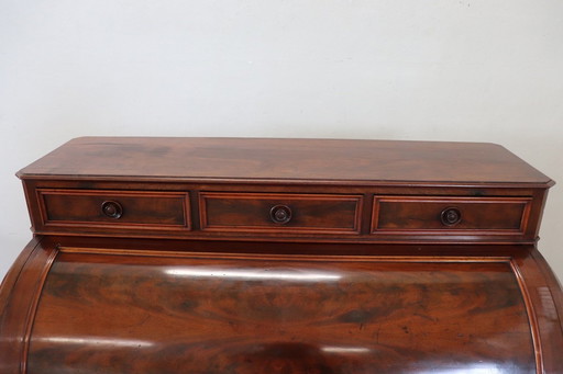 Antique roll top desk in walnut, Italy 19th Century