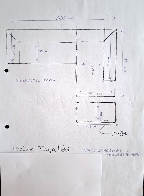 Image 1 of Faya Lobi - Ecksofa + Pouf - Leolux