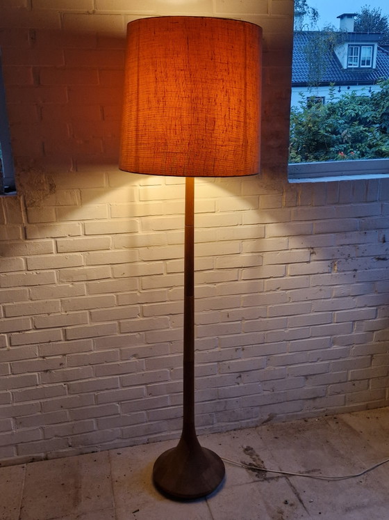 Lisbeth brams teak vloerlamp – Brdr. Krüger, Vloerlampen, Textiel, Hout (photo 4 of 6)