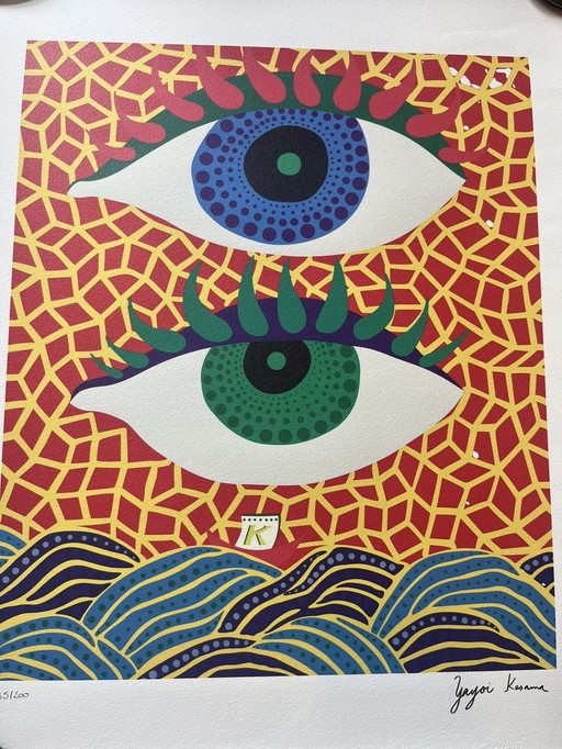 Limited print Yoyoi Kusama - On the Ocean ( or Two Eyes)