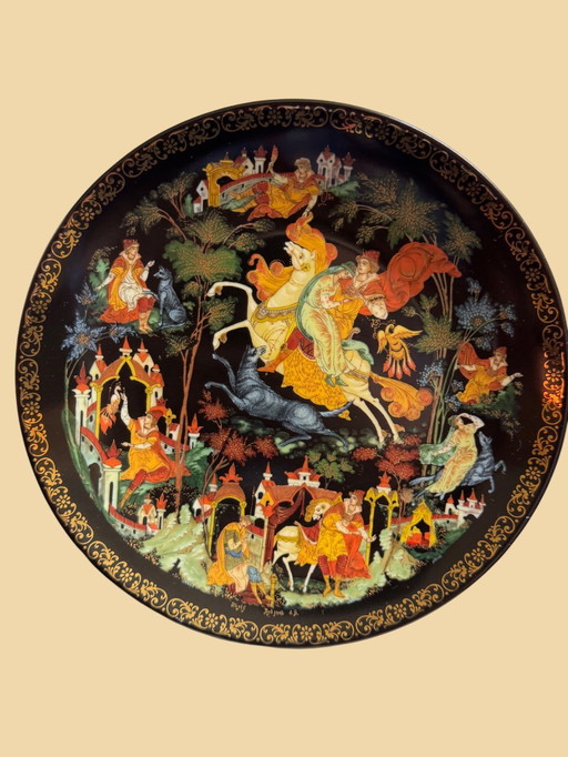🔥 “Puteshestvie Elyeny i Ivana” | Lomonosov Porcelain Sint-Petersburg | Palekh lacquerkunst | Echt goud | Limited Edition