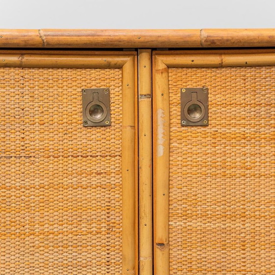 Image 1 of CREDENZA IN BAMBÙ E RATTAN ANNI ’70 VINTAGE MODERNARIATO
