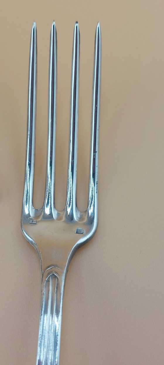 Image 1 of Lot verzilverd oa couvert  messenleggers  eierdopje. 