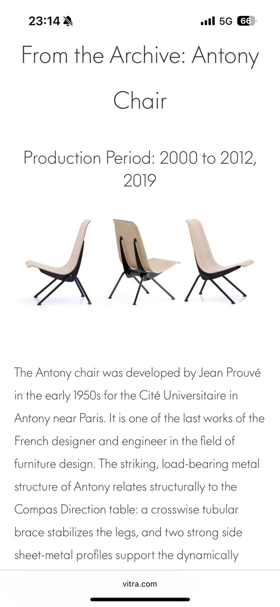 Image 1 of Jean Prouvé - Chaise Anthony